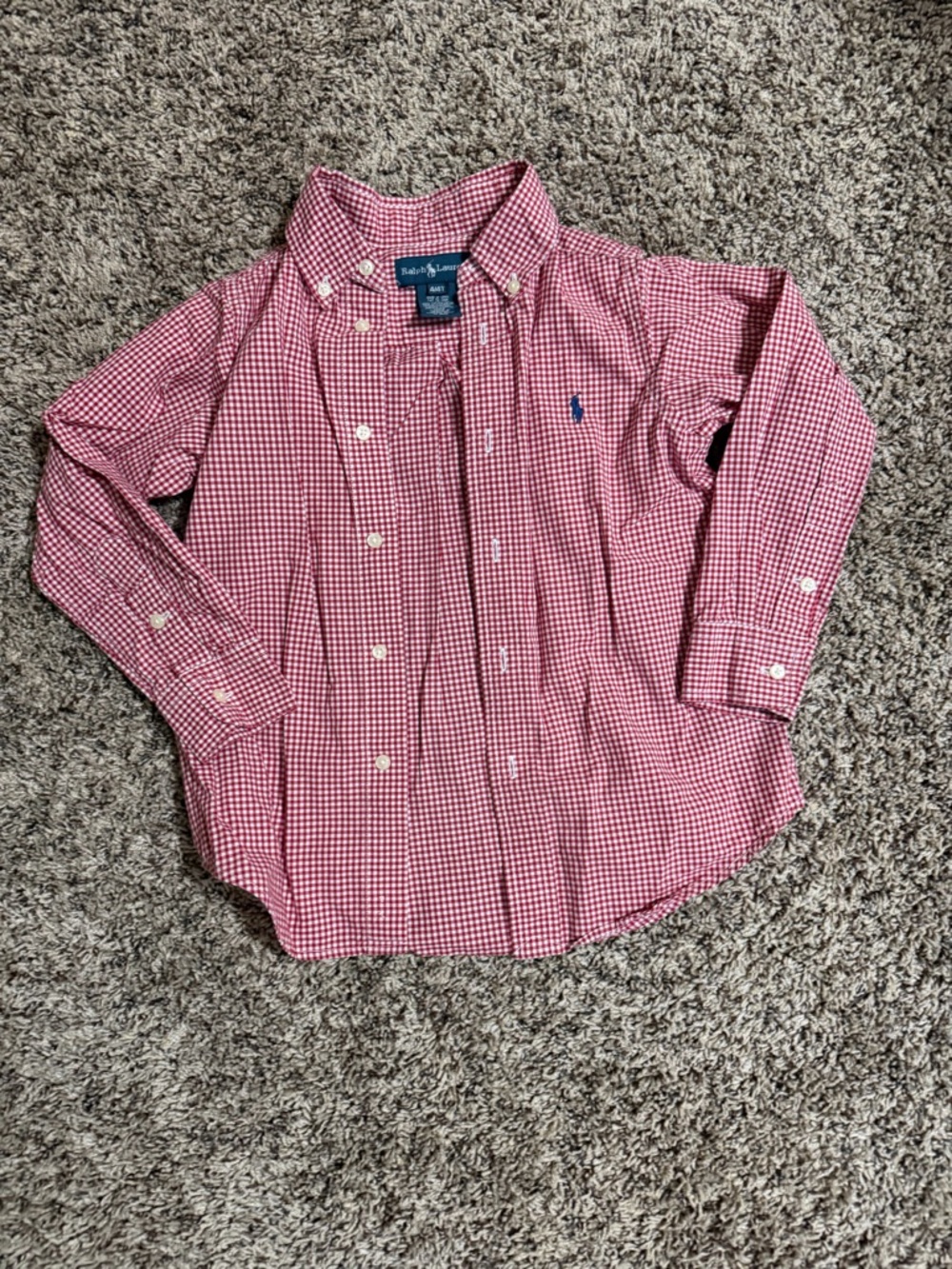Ralph Lauren Red Gingham Button-Down Shirt